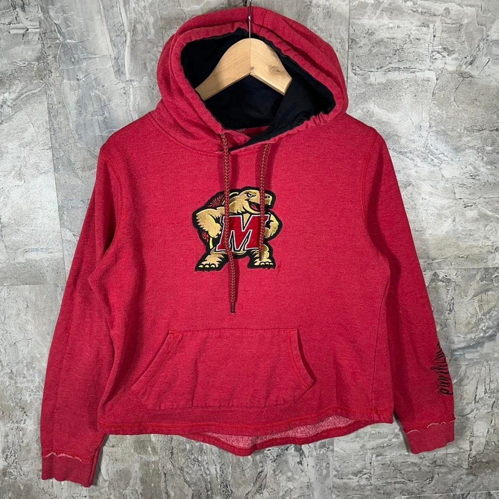Colosseum red University of Maryland Terrapins hoodie Mens Size M